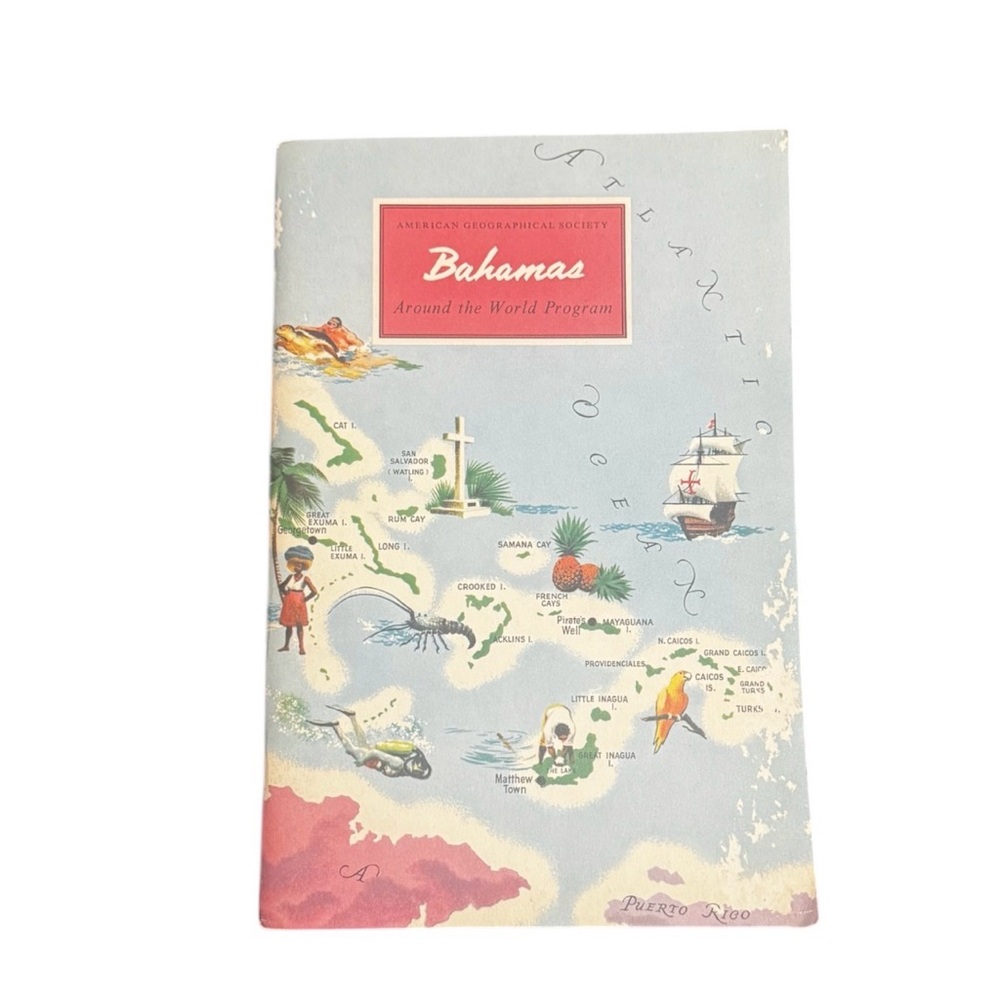 VTG 1959 Bahamas American Geographical Society Around the World Program Book